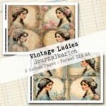Vintage Ladies, Journalkarten, 6 Seiten [Digital] – Bild 4