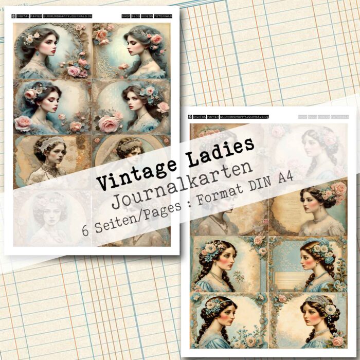 Vintage Ladies, Journalkarten, 6 Seiten [Digital] – Bild 3