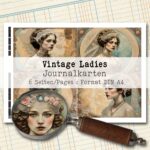 Vintage Ladies, Journalkarten, 6 Seiten [Digital] – Bild 2