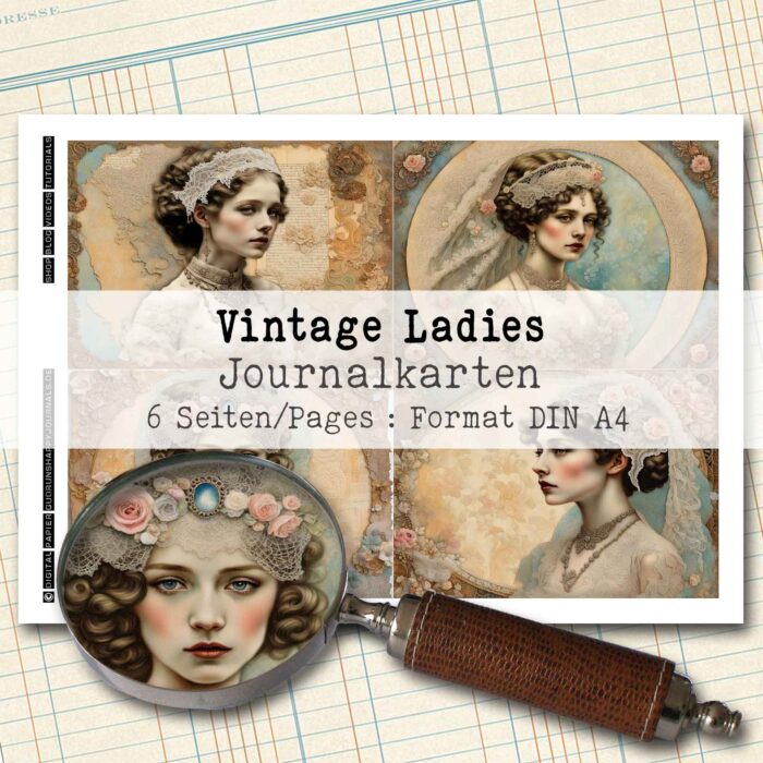 Vintage Ladies, Journalkarten, 6 Seiten [Digital] – Bild 2