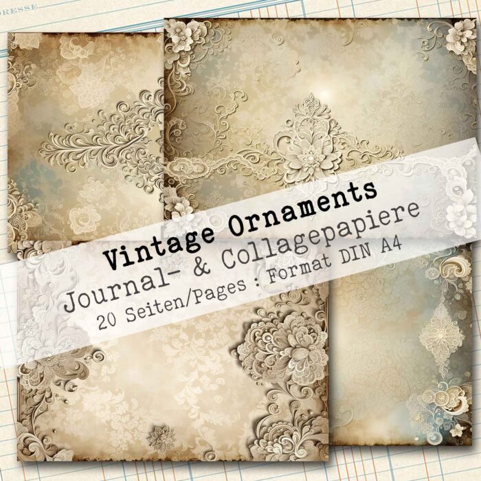 Vintage Ornaments, Journal- & Collagepapier, 20 Seiten [Digital] – Bild 5