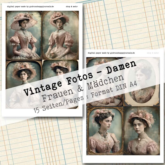 Vintage Porträt Fotos - Frauen & Mädchen, 15 Seiten [Digital] – Bild 8