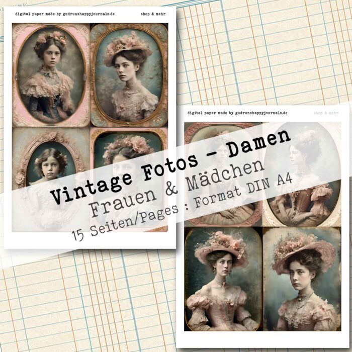 Vintage Porträt Fotos - Frauen & Mädchen, 15 Seiten [Digital] – Bild 7