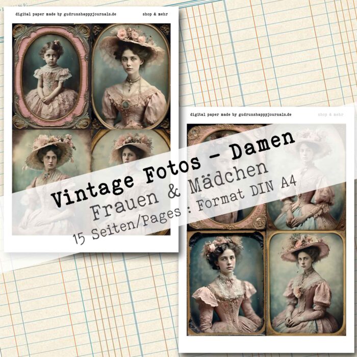 Vintage Porträt Fotos - Frauen & Mädchen, 15 Seiten [Digital] – Bild 6