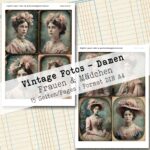 Vintage Porträt Fotos - Frauen & Mädchen, 15 Seiten [Digital] – Bild 5