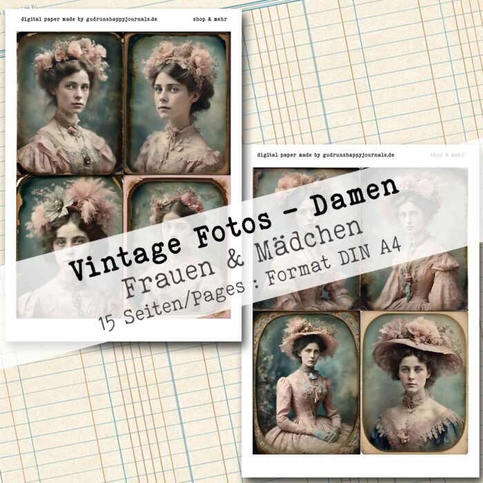 Vintage Porträt Fotos - Frauen & Mädchen, 15 Seiten [Digital] – Bild 5