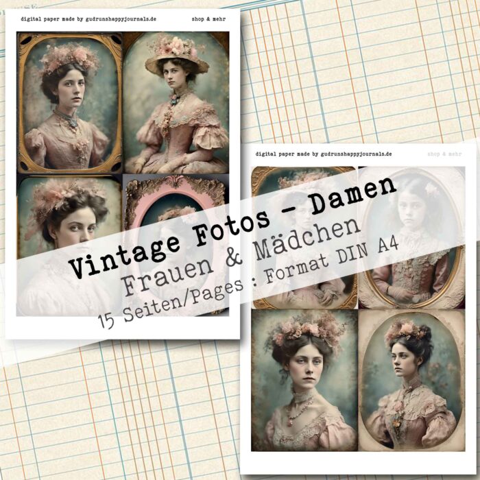 Vintage Porträt Fotos - Frauen & Mädchen, 15 Seiten [Digital] – Bild 4