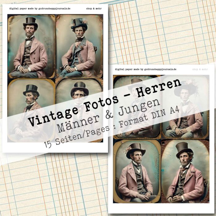 Vintage Porträt Fotos - Männer & Jungen, 15 Seiten [Digital] – Bild 3