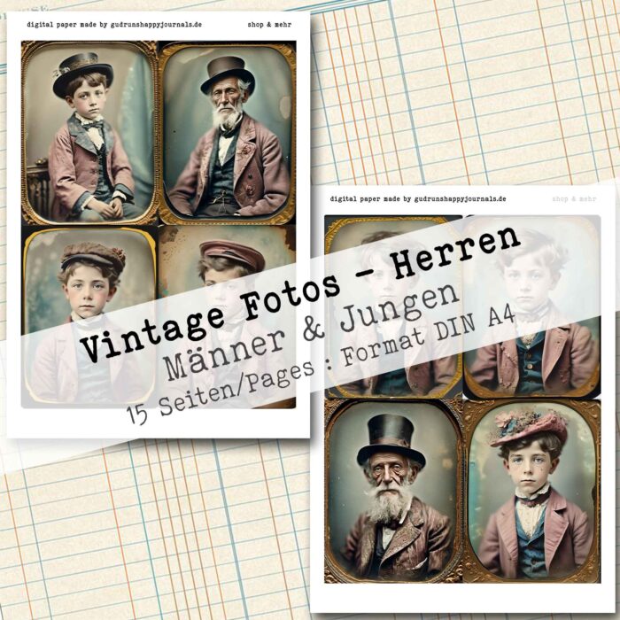 Vintage Porträt Fotos - Männer & Jungen, 15 Seiten [Digital] – Bild 4
