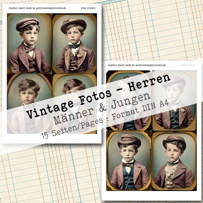 Vintage Porträt Fotos - Männer & Jungen, 15 Seiten [Digital] – Bild 6