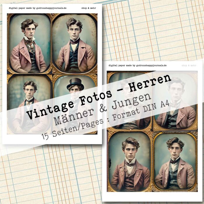 Vintage Porträt Fotos - Männer & Jungen, 15 Seiten [Digital] – Bild 5