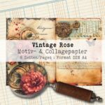 Vintage Rose, Motiv- & Collagepapier, 8 Seiten [Digital] – Bild 2