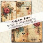 Vintage Rose, Motiv- & Collagepapier, 8 Seiten [Digital] – Bild 6