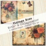 Vintage Rose, Motiv- & Collagepapier, 8 Seiten [Digital] – Bild 4