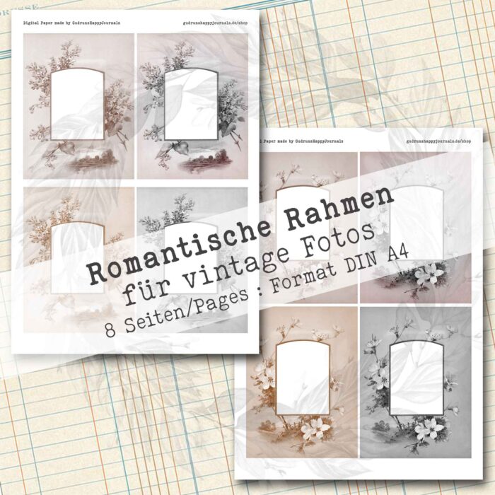 Romantische Rahmen für vintage Fotos, 8 Seiten [Digital] – Bild 3