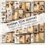 Vintage Slim Journal, Papier & Dekorationen, 14 Seiten [Digital]