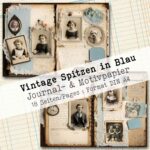 Vintage Spitzen in Blau, Motivpapier, 18 Seiten [Digital] – Bild 9