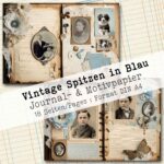 Vintage Spitzen in Blau, Motivpapier, 18 Seiten [Digital] – Bild 8