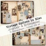 Vintage Spitzen in Blau, Motivpapier, 18 Seiten [Digital] – Bild 7