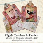 2 Pockets mit Einsteckkarten, handgemacht – Bild 3
