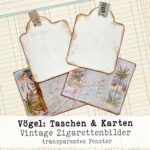2 Pockets mit Einsteckkarten, handgemacht – Bild 5