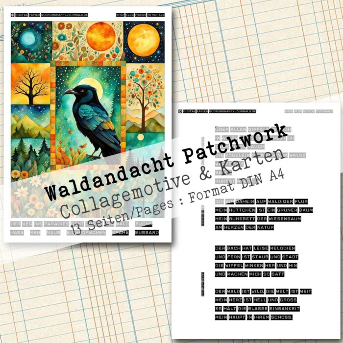 Waldandacht Patchwork, Motive, Karten, Sprüche, 13 Seiten [Digital] – Bild 8