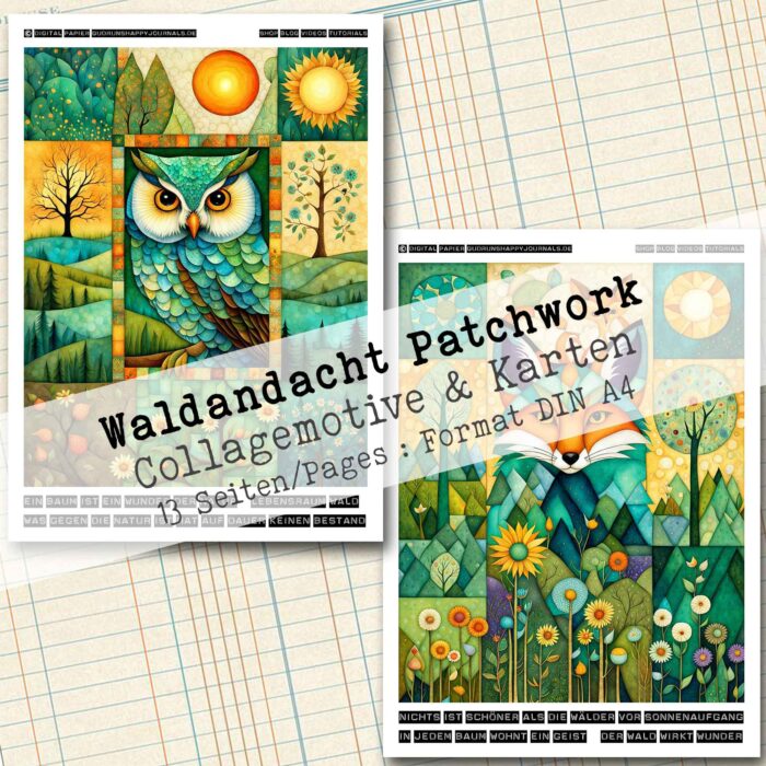 Waldandacht Patchwork, Motive, Karten, Sprüche, 13 Seiten [Digital] – Bild 5