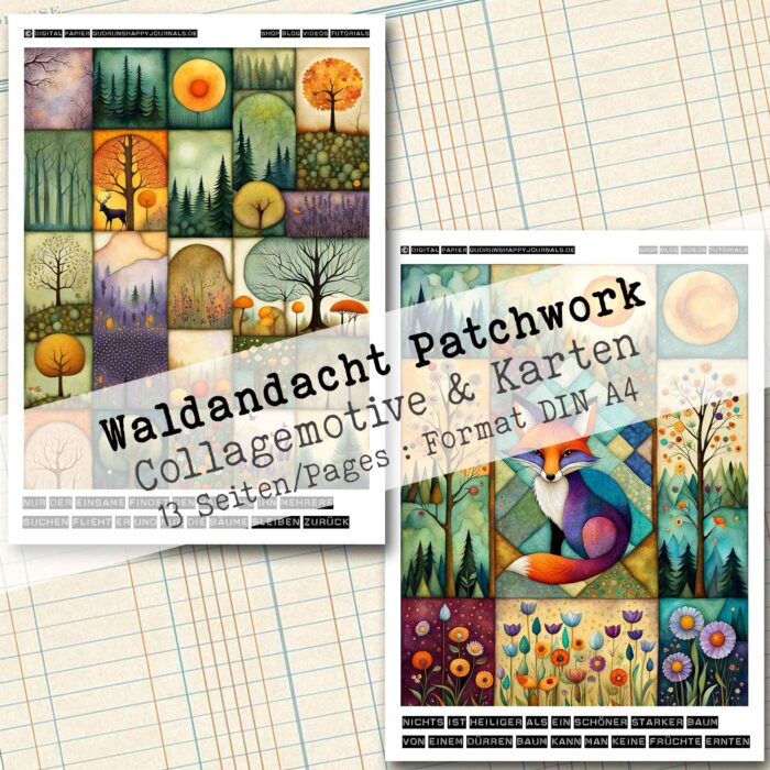 Waldandacht Patchwork, Motive, Karten, Sprüche, 13 Seiten [Digital] – Bild 4