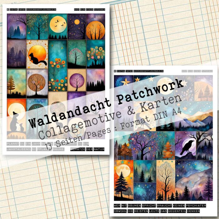 Waldandacht Patchwork, Motive, Karten, Sprüche, 13 Seiten [Digital] – Bild 3