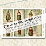 Tierische Weihnachtselfen, 18 Journal Karten & Belly Band, 3 Seiten [Digital] – Bild 5