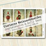 Tierische Weihnachtselfen, 18 Journal Karten & Belly Band, 3 Seiten [Digital] – Bild 4