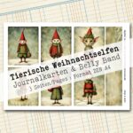 Tierische Weihnachtselfen, 18 Journal Karten & Belly Band, 3 Seiten [Digital] – Bild 3