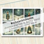 Weihnachtshasen, 18 Journal Karten & Belly Band, 3 Seiten [Digital] – Bild 5