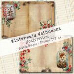Winterwald Weihnacht, Motivpapier, 6 Seiten [Digital] – Bild 5
