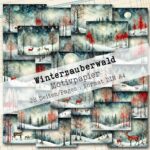 Winterzauberwald, Motivpapier, 28 Seiten [Digital]