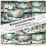 Winterzauberwald, Motivpapier, 28 Seiten [Digital] – Bild 4