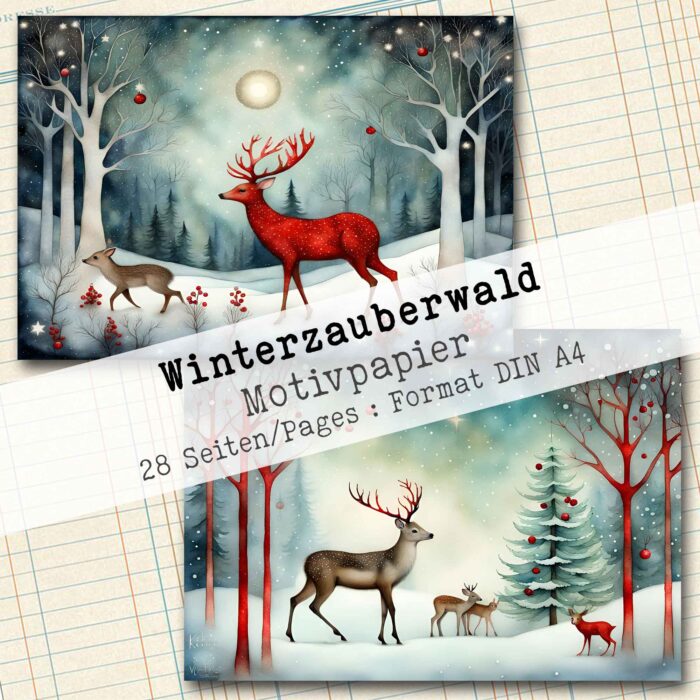 Winterzauberwald, Motivpapier, 28 Seiten [Digital] – Bild 10