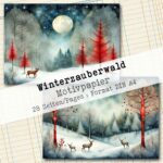 Winterzauberwald, Motivpapier, 28 Seiten [Digital] – Bild 6