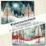 Winterzauberwald, Motivpapier, 28 Seiten [Digital] – Bild 13