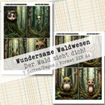 Wundersame Waldwesen, Journal Karten, 7 Seiten [Digital] – Bild 5