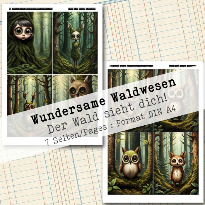 Wundersame Waldwesen, Journal Karten, 7 Seiten [Digital] – Bild 5
