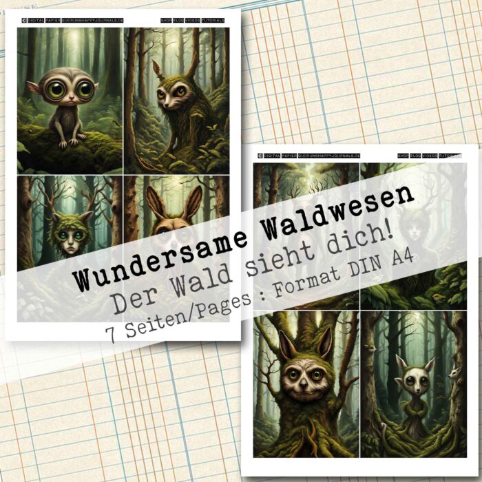 Wundersame Waldwesen, Journal Karten, 7 Seiten [Digital] – Bild 4