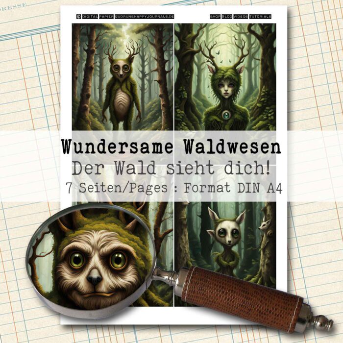 Wundersame Waldwesen, Journal Karten, 7 Seiten [Digital] – Bild 2