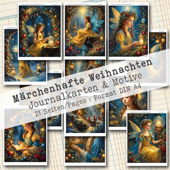 Märchenhafte Weihnachten, 12 Journal Karten, 21 Seiten [Digital] – Bild 3
