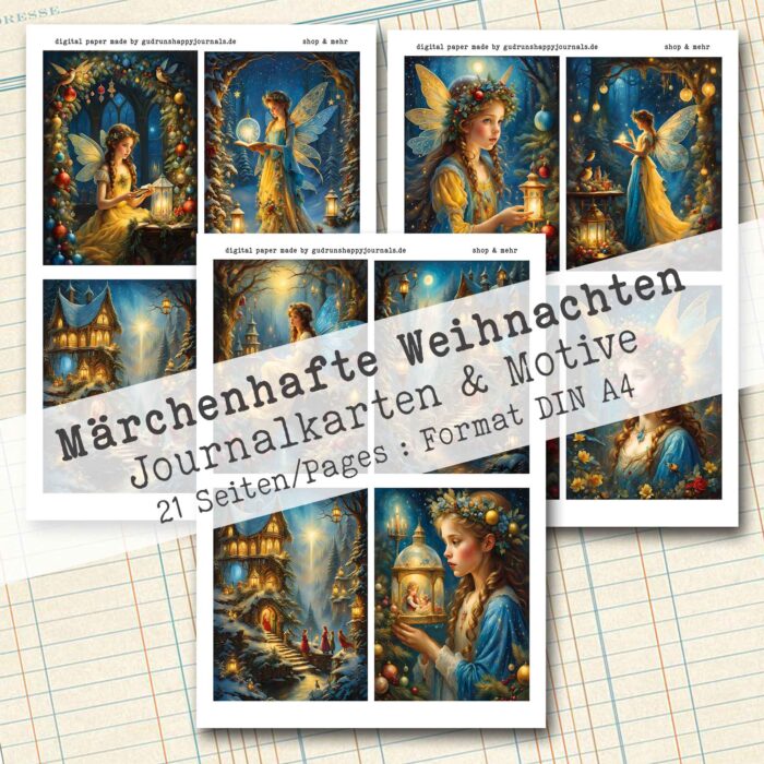Märchenhafte Weihnachten, 12 Journal Karten, 21 Seiten [Digital] – Bild 5