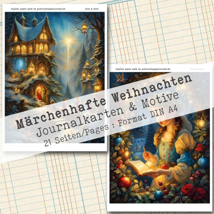Märchenhafte Weihnachten, 12 Journal Karten, 21 Seiten [Digital] – Bild 6