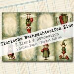 Tierische Weihnachtselfen, 2 Zines mit Dekorationen, 3 Seiten [Digital] – Bild 5