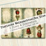Tierische Weihnachtselfen, 2 Zines mit Dekorationen, 3 Seiten [Digital] – Bild 4