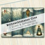 Weihnachtshasen, 2 Zines mit Dekorationen, 3 Seiten [Digital] – Bild 5