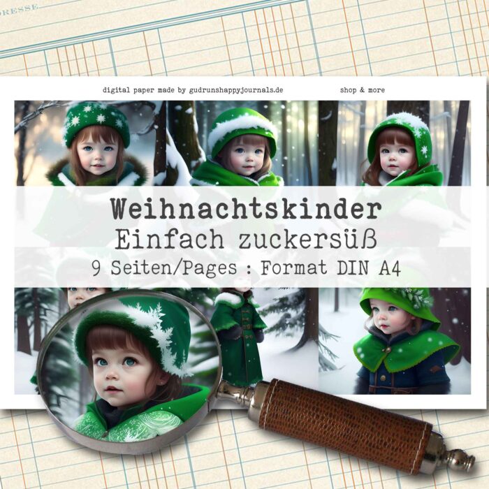 Weihnachtskinder, zuckersüße Bilder, 9 Seiten [Digital] – Bild 2